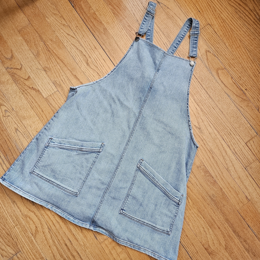 SO Blue Denim Overall Jumper Dress